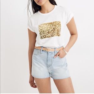 Madewell Mom Jean Shorts in Givens Wash
